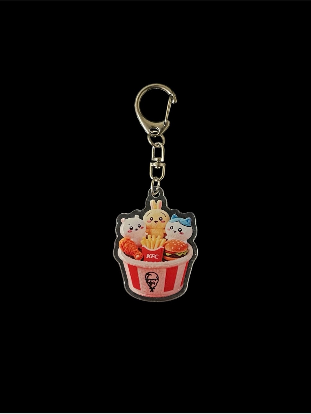 Chiikawa x KFC Collaboration Cute Clear Acrylic Keychain